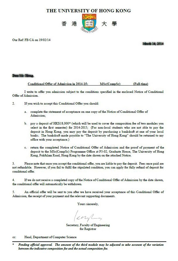 恭喜薛同學(xué)成功申請(qǐng)到香港大學(xué)計(jì)算機(jī)科學(xué)專業(yè)-優(yōu)越教育
