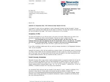 恭喜施同學(xué)成功申請(qǐng)到紐卡斯?fàn)柎髮W(xué)建筑碩士專業(yè)