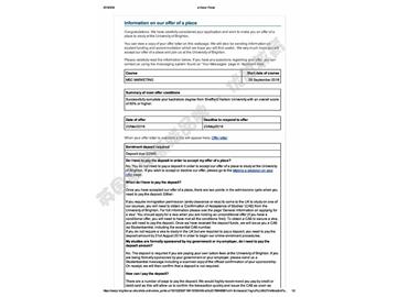 恭喜尹同學(xué)獲得布萊頓大學(xué)市場營銷專業(yè)碩士通知書