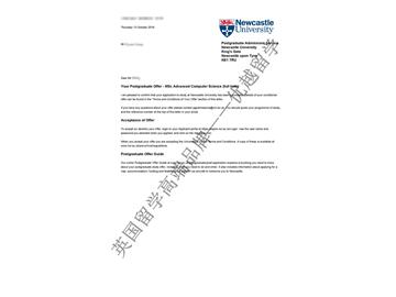 恭喜蘇同學獲得紐卡斯爾大學計算機科學專業(yè)碩士通知書