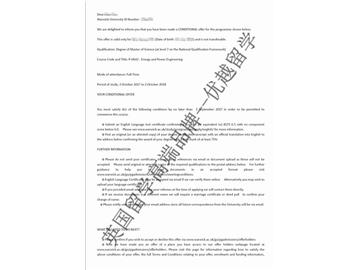 恭喜秦同學獲得華威大學能源與動力工程專業(yè)碩士通知書