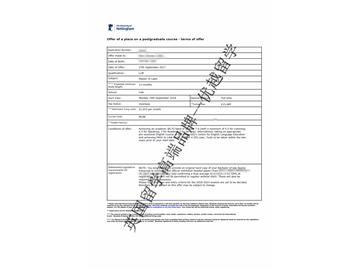 2018offer：恭喜蘇同學獲得諾丁漢大學法學專業(yè)碩士通知書