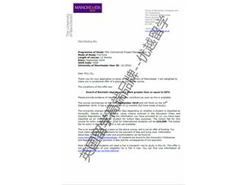 2018offer：恭喜吳同學(xué)獲得曼徹斯特大學(xué)商業(yè)項(xiàng)目管理專(zhuān)業(yè)碩士通知書(shū)