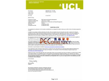2019offer：恭喜韓同學獲得倫敦大學學院(世界排名：10)項目與企業(yè)管理專業(yè)碩士通知書