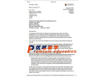 2020offer：恭喜湯同學(xué)獲得伯明翰大學(xué)(世界排名：81)金融管理專(zhuān)業(yè)碩士通知書(shū)