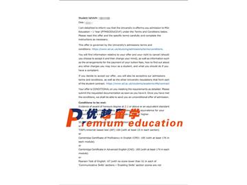 2020offer：恭喜秦同學(xué)獲得愛(ài)丁堡大學(xué)(世界排名：20)教育學(xué)專(zhuān)業(yè)碩士通知書(shū)