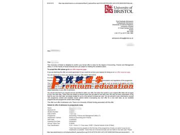 2020offer：恭喜王同學獲得布里斯托大學(世界排名：49)會計、金融與管理專業碩士通知書