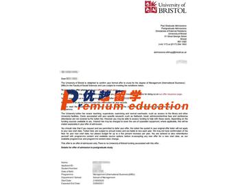2020offer：恭喜周同學獲得布里斯托大學(世界排名：49)國際商務管理專業(yè)碩士通知書