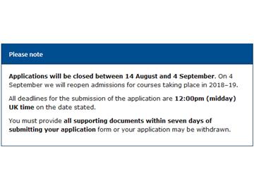 申請2018年9月課程時間，top20中哪些大學已經(jīng)開放申請了